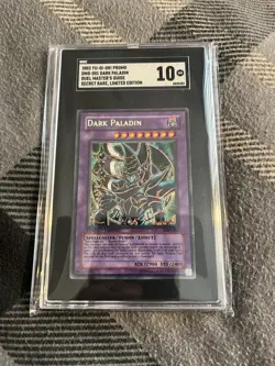 2003 YUGIOH! PROMO DUEL MASTER'S GUIDE #001 DARK PALADIN GRADED SGC 10 GEM MINT - Image 3