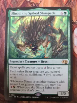 MTG EDH Custom Commander Deck: Slinza, The Spiked Stampede - RG Beasts - Image 1