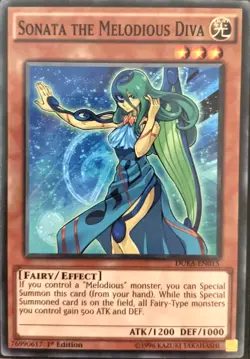 Sonata the Melodious Diva DUEA-EN015 COMMON 1st Edition YuGiOh TCG Card - Image 1