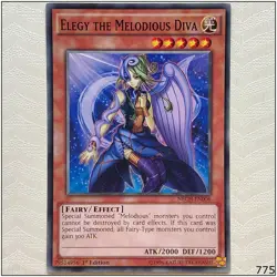 Elegy the Melodious Diva - NECH-EN006 - Common 1st Edition Yugioh - Image 1