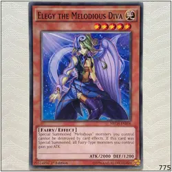 Elegy the Melodious Diva - NECH-EN006 - Common 1st Edition Yugioh - Image 2