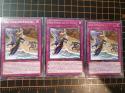 Sea Stealth Attack LEDU-EN018 1st Ed  YuGiOh! TCG "Umi  x3 NM With Top Loader - Image 1