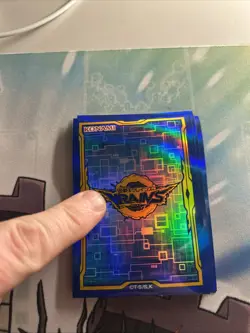 Yugioh LINK VRAINS Blue OCG Sleeves 15x Gem Mint - Image 1