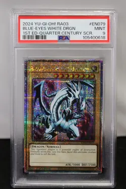 PSA MINT 9 | QCSR | Blue-Eyes White Dragon | RA03-EN079 | Yu-Gi-Oh! TCG - Image 4