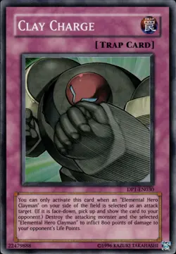 Clay Charge - Super Rare DP1-EN030 - LP - YuGiOh - Image 3