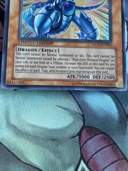 MOV-EN001 Blue-Eyes Shining Dragon Super Rare  NM Yugioh Card - Image 3