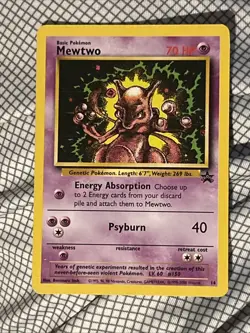 Mewtwo 14/53 Wotc Promo Rare Pokemon Card Black Star Promo - Image 3