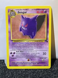 1999 Gengar 20/62 Fossil Unlimited Non-Holo PokÃ©mon Card TCG WOTC - Image 3