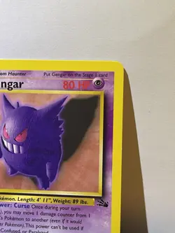 1999 Gengar 20/62 Fossil Unlimited Non-Holo PokÃ©mon Card TCG WOTC - Image 5