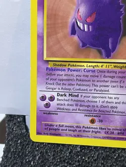 1999 Gengar 20/62 Fossil Unlimited Non-Holo PokÃ©mon Card TCG WOTC - Image 7