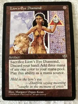 Magic the Gathering MTG - Mirage - Lion's Eye Diamond - Rare - Near Mint - Image 1