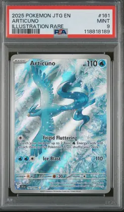PokÃ©mon TCG Articuno Journey Together Illustration Rare Card 161/159 PSA 9 - Image 1