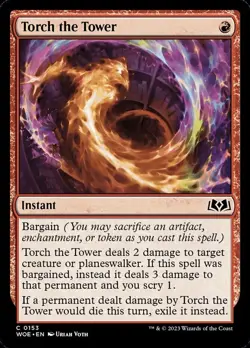 Torch the Tower Light Play, English Magic the Gathering MTG Wilds if Eldraine - Image 1