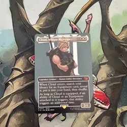 MTG: Cloud, Midgar Mercenary (0375) Final Fantasy Borderless PR0XY NM - Image 1