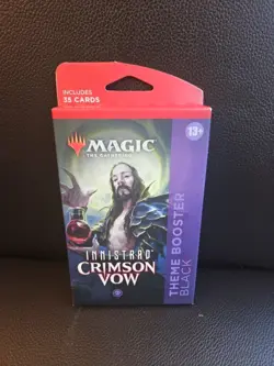 MTG Theme Booster BLACK Innistrad Crimson Vow Magic The Gathering 35 Cards NEW - Image 1