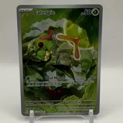 Caterpie 172/165 Pokemon Scarlet and Violet 151 Full Art Illustration Rare - NM - Image 1