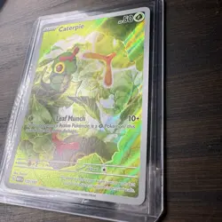 Caterpie 172/165 Pokemon Scarlet and Violet 151 Full Art Illustration Rare - NM - Image 3