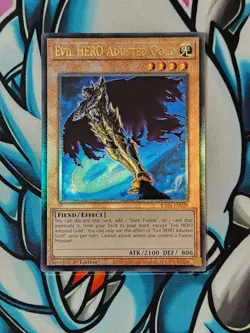 Evil HERO Adjusted Gold RA04-EN029 Ultimate Rare 1st Edition YuGiOh STAMPEDE - Image 3