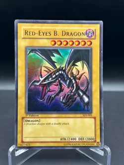 Red Eyes B. Dragon SDJ-001 1st Edition Yu-Gi-Oh! TCG Rare Vintage Card - Image 6