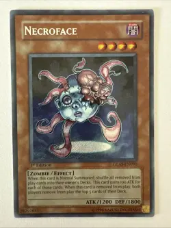 Yu-Gi-Oh Necroface GLAS-EN090 1st Edition Secret Rare NEAR MINT NM FAST SHIP - Image 2