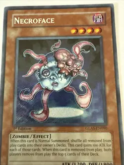 Yu-Gi-Oh Necroface GLAS-EN090 1st Edition Secret Rare NEAR MINT NM FAST SHIP - Image 7