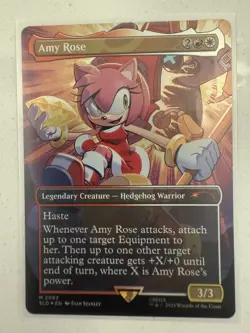 Amy Rose MTG Secret Lair x Sonic the Hedgehog NM (In Hand) - Image 1