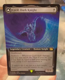 R 0445 Cecil, Dark Knight (Extended Art FOIL) Final Fantasy Card MTG Rare FFIV - Image 1