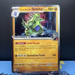 Team Rocket's Tyranitar (Pokemon Center Exclusive) 096/182 LIGHTY PLAYED - Image 1