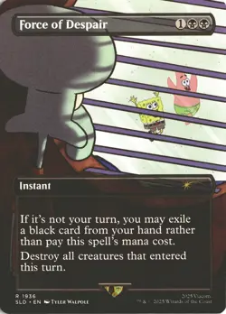 MTG Force of Despair (1936) *Non-Foil* Secret Lair: SpongeBob MT/NM Comb Ship - Image 1