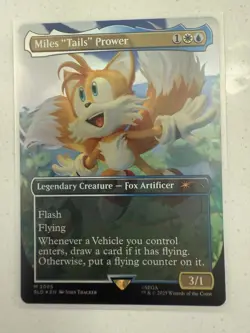 Miles â€œTailsâ€ Prower MTG Secret Lair Sonic Foil (In Hand) - Image 1