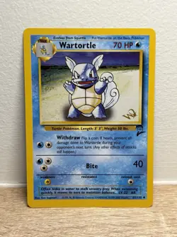 Wartortle 63/130 Base Set 2 Gold W Stamped Wotc Vintage Promo Pokemon Card - Image 1