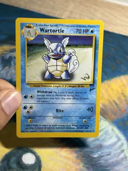 Wartortle 63/130 Base Set 2 Gold W Stamped Wotc Vintage Promo Pokemon Card - Image 3