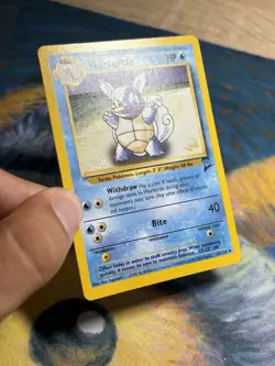 Wartortle 63/130 Base Set 2 Gold W Stamped Wotc Vintage Promo Pokemon Card - Image 4