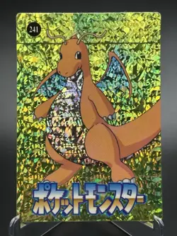 Dragonite 241 Swimming Fishing Group Pokemon Japanese Vending Sticker Card LP - Image 1