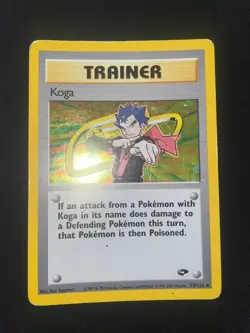 Pokemon Card Koga - 19/132 - Gym Challenge - Holo Rare - Eng Light Played - Image 1