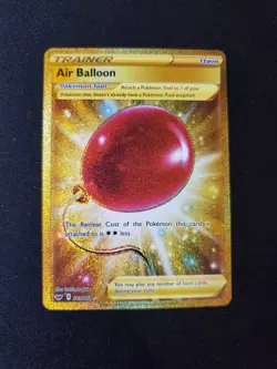 Pokemon TCG Sword & Shield Base Air Balloon Card 213/202 Secret Rare Gold NM - Image 3