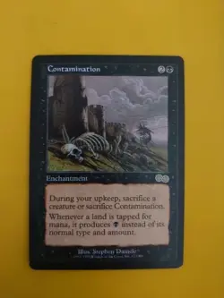 Contamination.  Enchantment  Urza's Saga. Magic the Gathering Card. Rare - Image 1