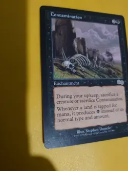 Contamination.  Enchantment  Urza's Saga. Magic the Gathering Card. Rare - Image 12