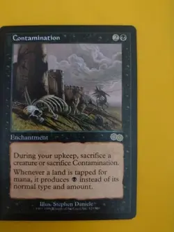 Contamination.  Enchantment  Urza's Saga. Magic the Gathering Card. Rare - Image 2