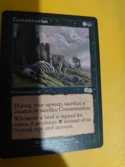 Contamination.  Enchantment  Urza's Saga. Magic the Gathering Card. Rare - Image 3