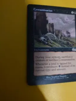 Contamination.  Enchantment  Urza's Saga. Magic the Gathering Card. Rare - Image 4