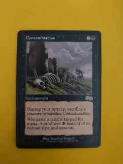 Contamination.  Enchantment  Urza's Saga. Magic the Gathering Card. Rare - Image 8