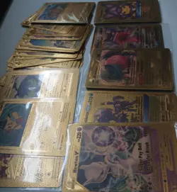 Pokémon Gold Foil Card Lot of Over 50 Cards Including Charizard Binder - Image 4
