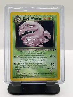 Dark Weezing Team Rocket Holo Rare 14/82 Pokemon Card WOTC - Image 1
