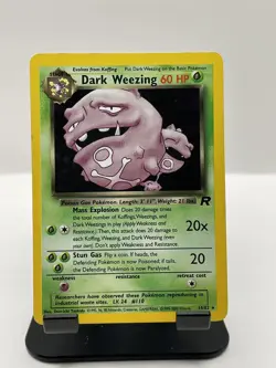 Dark Weezing Team Rocket Holo Rare 14/82 Pokemon Card WOTC - Image 9