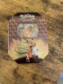 Raichu GX Hidden Fates Tin Sun & Moon Pokemon Cards TCG Brand New and Sealed - Image 1