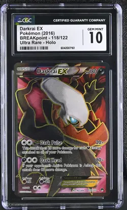 CGC 10 Darkrai EX 2016 BREAKpoint 118/122 Ultra Rare Holo Pokemon Card - Image 3