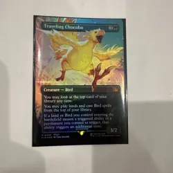 Traveling Chocobo (Foil Borderless) Magic MTG Final Fantasy Foil No. 406 - Image 1