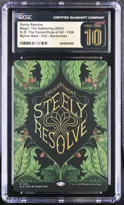 STEELY RESOLVE | MTG Secret Lair: Fairest Drop of All | FOIL | CGC Pristine 10 - Image 1