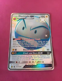Electrode GX SV57/SV94 NM Full Art Shiny Holo Rare Hidden Fates 2019 Pokemon TCG - Image 1